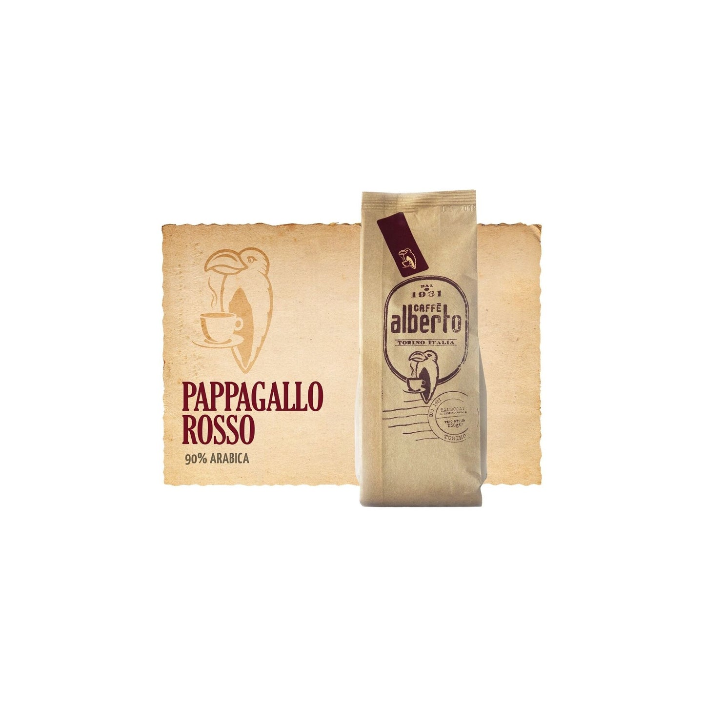 Pappagallo Rosso – Măcinată 250 g (pungă)